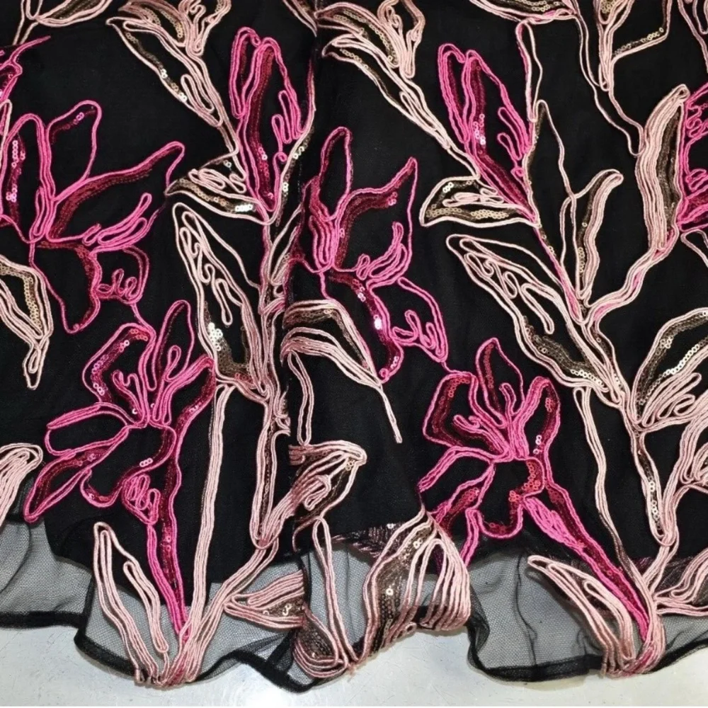 MARCHESA NOTTE***Elegant Floral Long Sleeve Maxi Dress Gown***US 6 $1295 - Picture 12 of 14